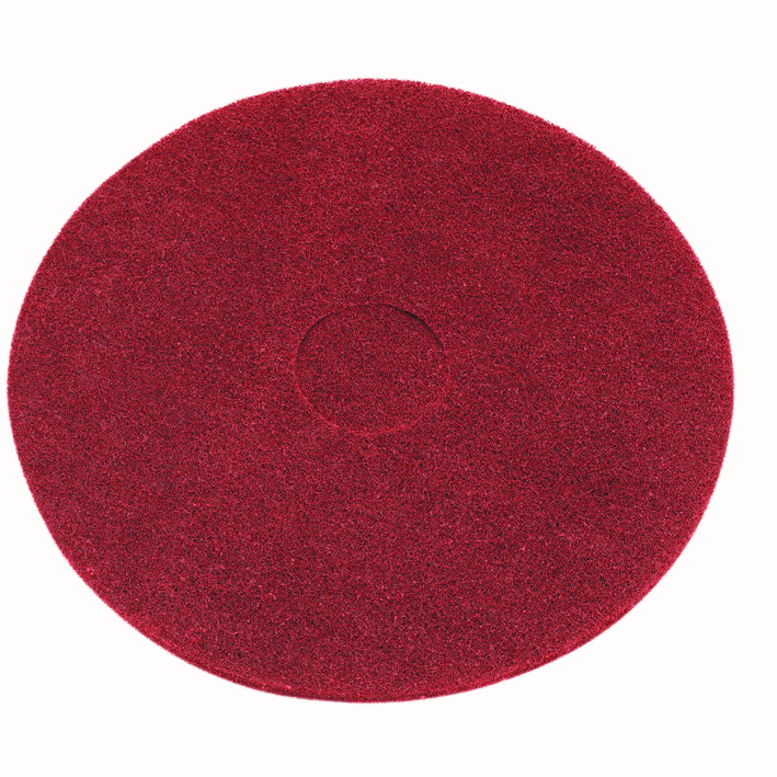 Boardwalk 15-Inch Red Buffing Floor Pads - 5-Pack For Floor Machines 175-350 RPM