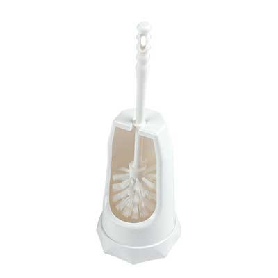 35.6cm Stiff Toilet Brush with Open Holder white