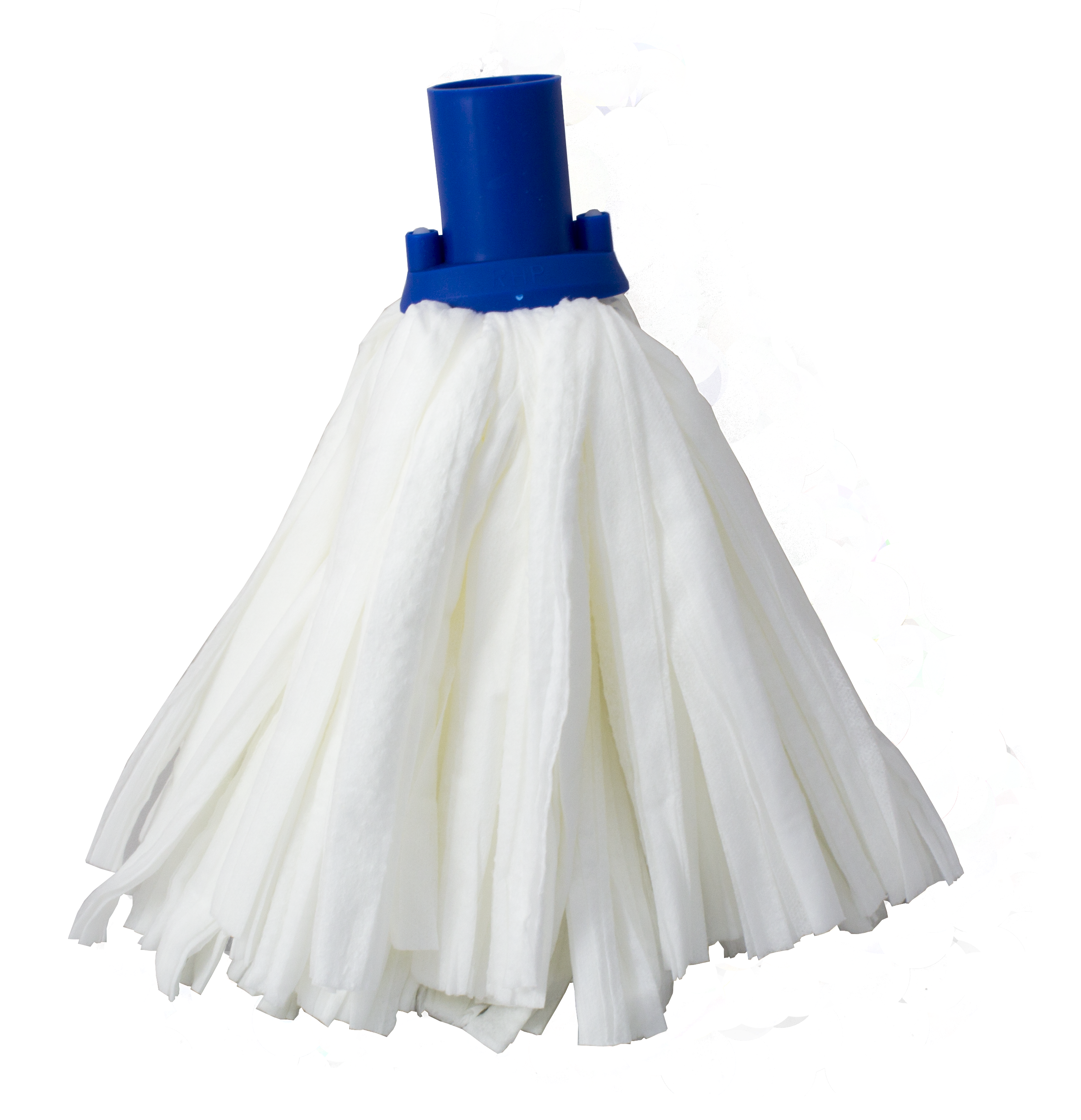 Medium super white disposable mop with blue socket - Blue