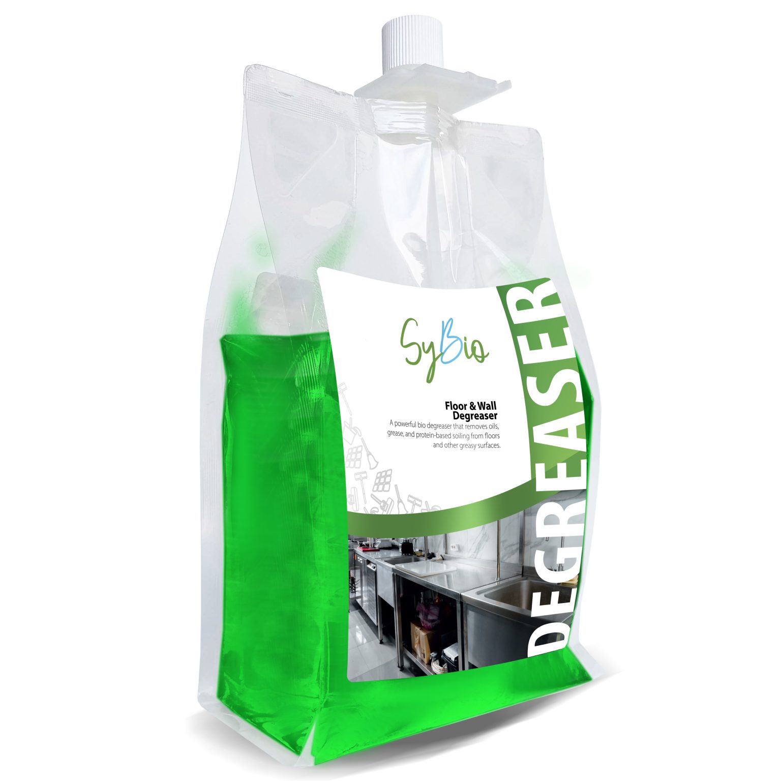 SyBio Floor and Wall Degreaser 1.5 Litre Pouch Sybron