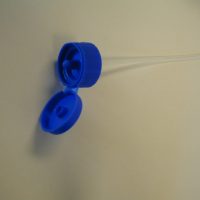 Blue flip top caps
