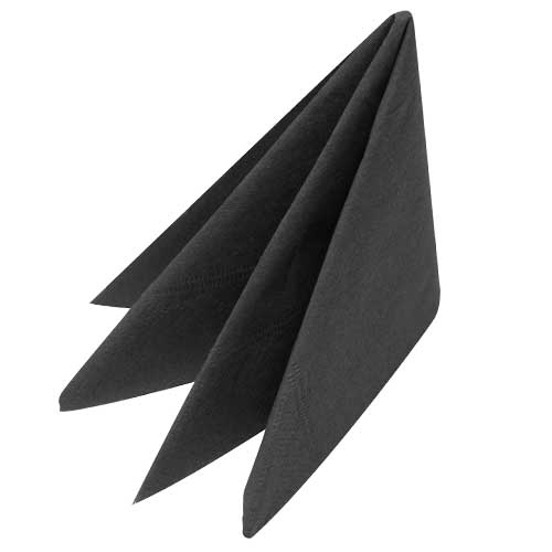 Black 3ply Dinner Napkin 40cm