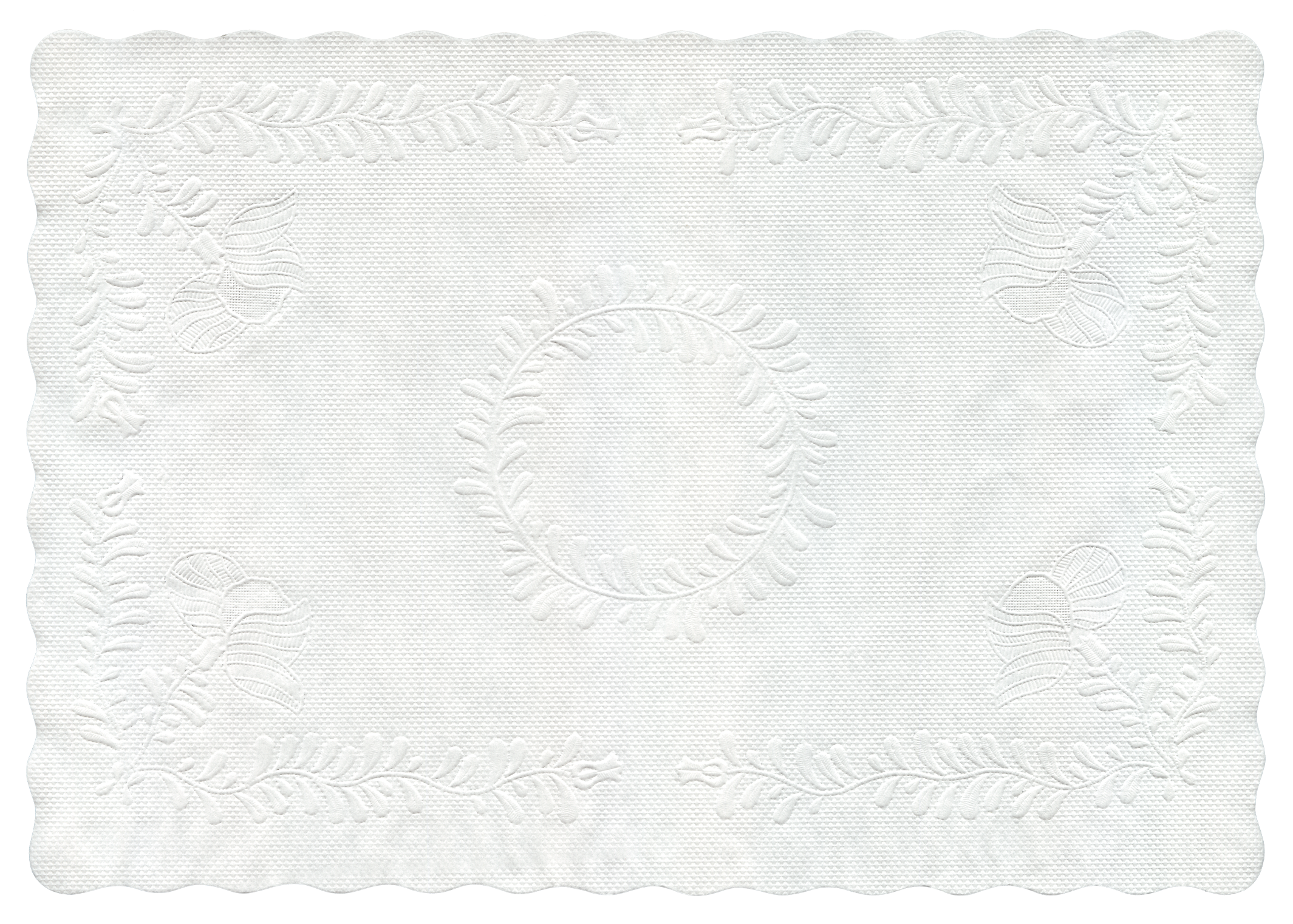 Embossed Tray Paper White 34 x 24cm