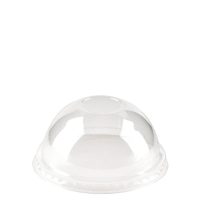 PLA compostable dome lid with hole 8/9/12/16/20oz
