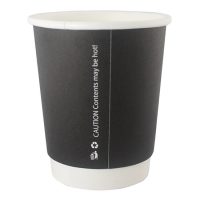 Double Smooth Wall Cup Black 8oz