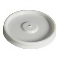 White flat vented lid for 4oz cup