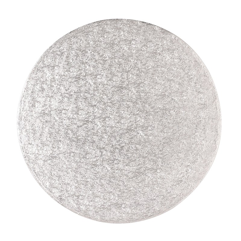 Round Silver Fern Cake Board 16"