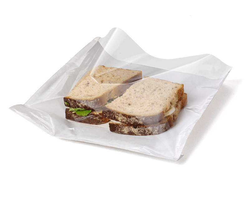 White Film Front Sandwich Bags 15x15cm