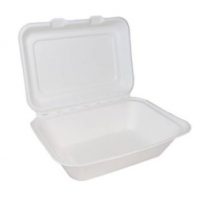 Bagasse Clamshell Lunch Box 7x5"