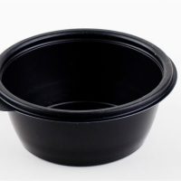 Black Round Microwavable Container 375ml