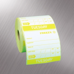 Freezx Tuesday Use By Labels 76 x 76mm