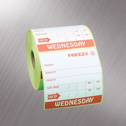 Freezx Wednesday Use By Labels 76 x 76mm