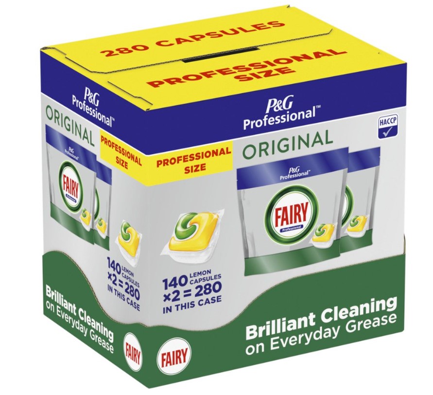 Fairy Pro All-In-One Lemon Machine Dishwasher Capsules 2x140