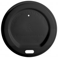 PLA Edenware black sip through lid 12oz
