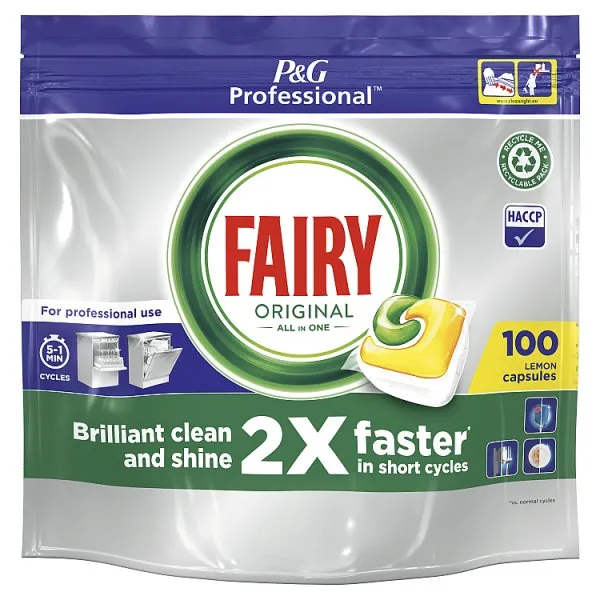 Fairy Professional All-In-One Dishwasher Capsules, Lemon