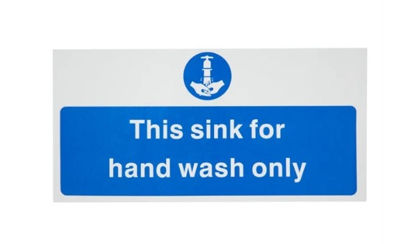 'Hand Wash Only' Sign