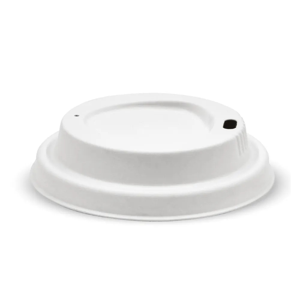 Bagasse Fibre Pulp Coffee Cup Lid 12-16oz