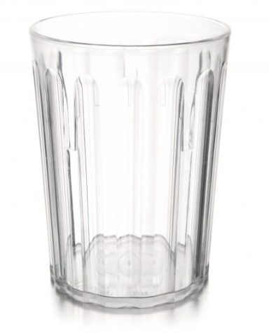 Polycarbonate Fluted Tumbler 250ml - Clear