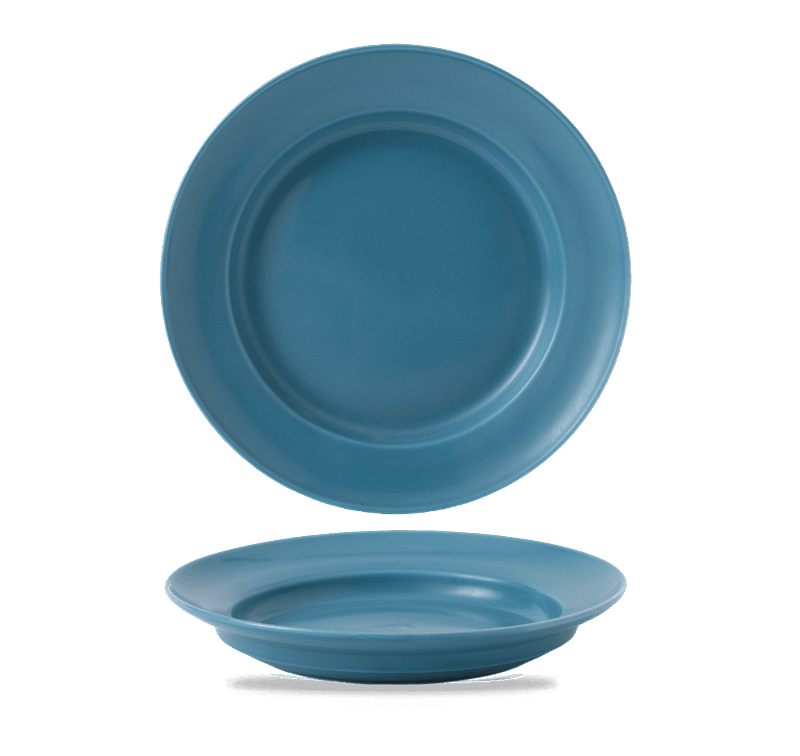 Art De Cuisine Footed Rimmed Plate 26cm Blue